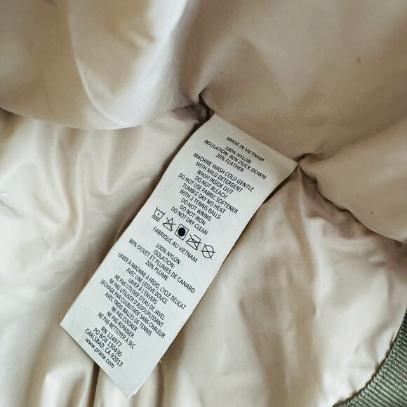 PrAna Hellebore Sage Puffer Coat Zip And Button Up Women’s Size M - Picture 5 of 11